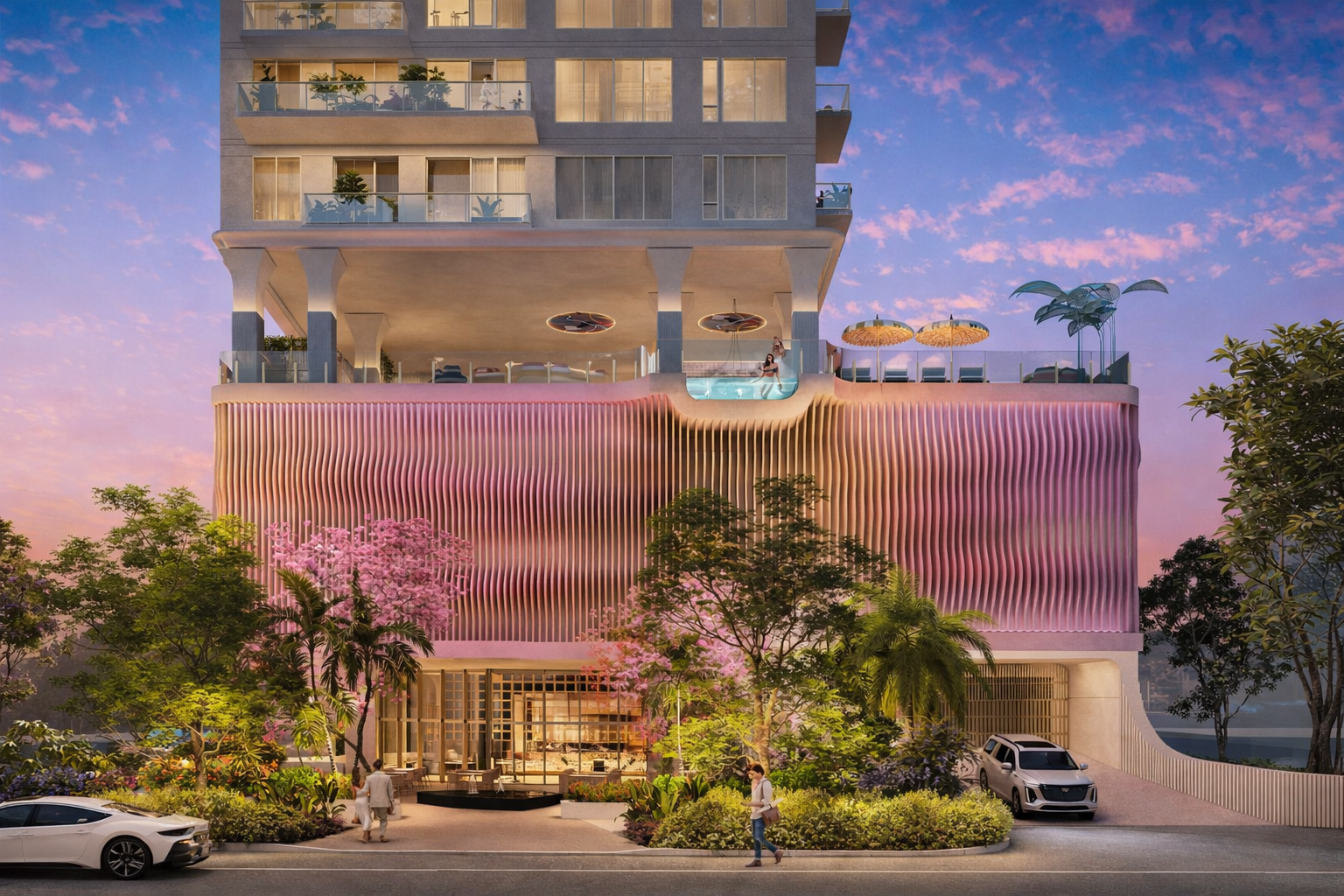 Luxury Roche Bobois Tower exterior in St. Petersburg featuring contemporary design and waterfront views