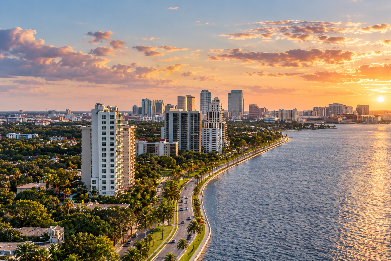 Bayshore Water Skyline View in Tampa Bay
