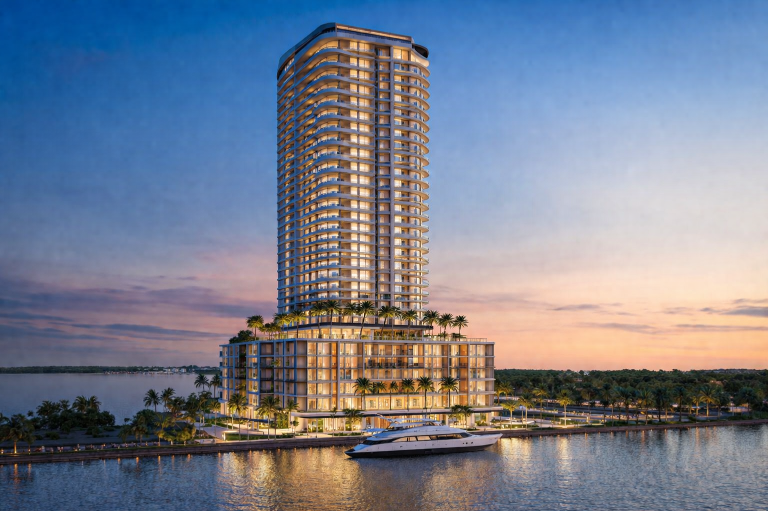 Luxury high-rise Waldorf Astoria St. Petersburg exterior showcasing iconic architecture and elevated waterfront living