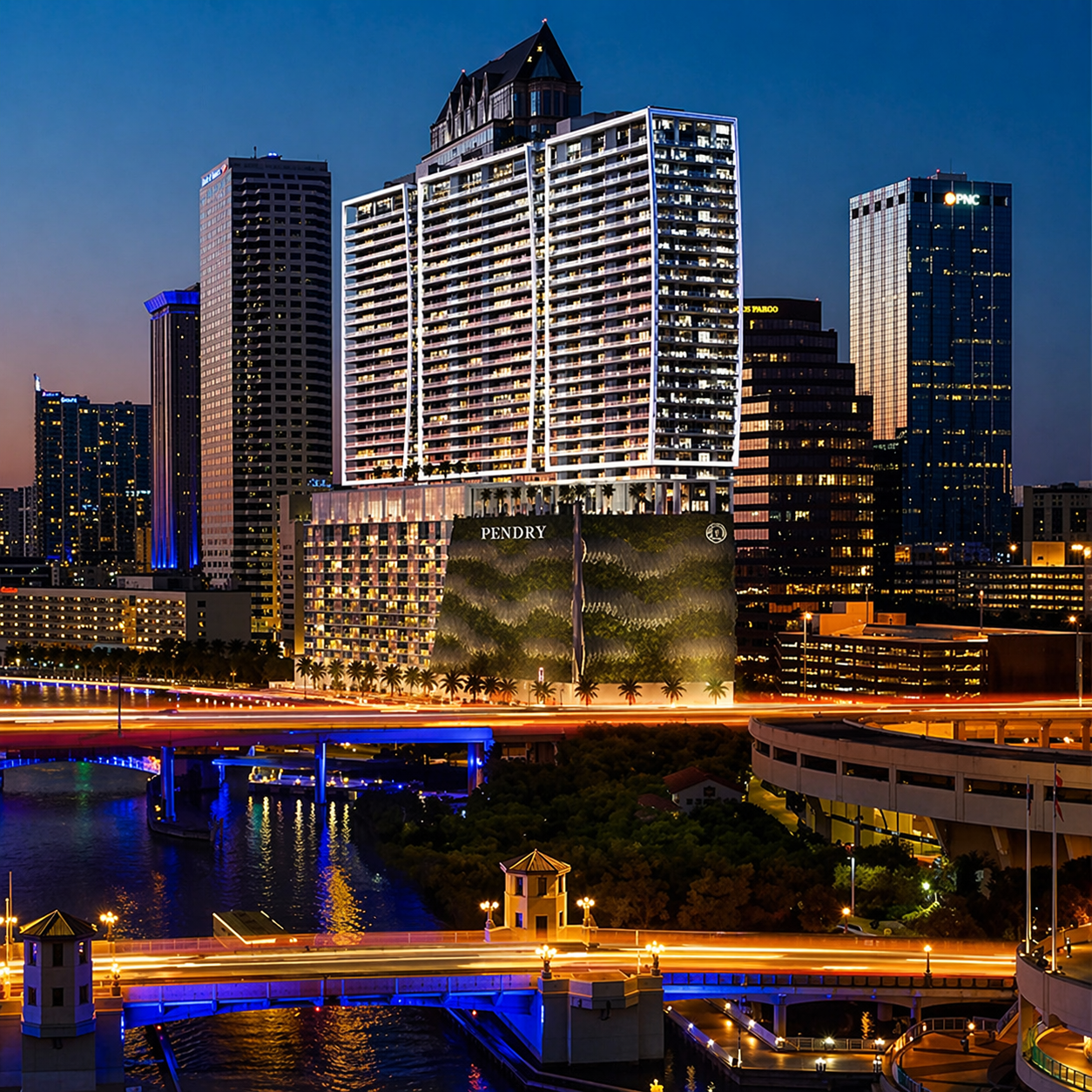 High-rise living in Downtown Tampa district