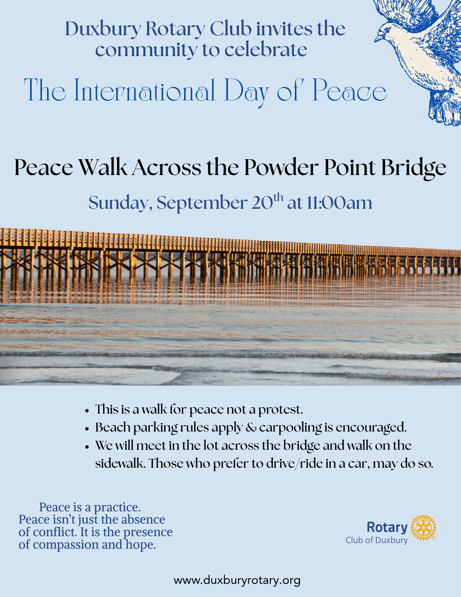 Peace Walk across Powder Point Bridge
