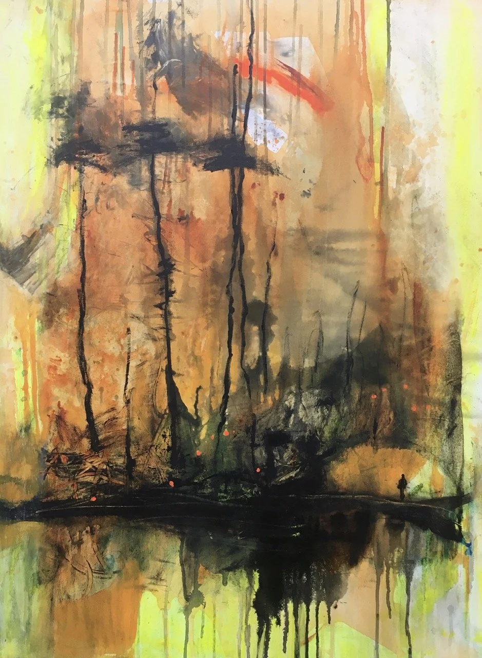The Tall Trees are Listening, acrylic, 40 x 30 in, $2500.00
