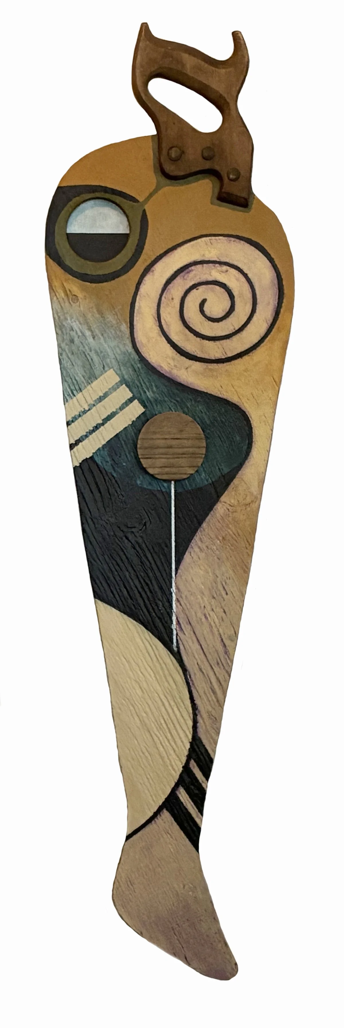 Woodland Spirit 2, 37 1/2” x 10” x 1 1/2”, Mixed Media Wall Sculpture, $600