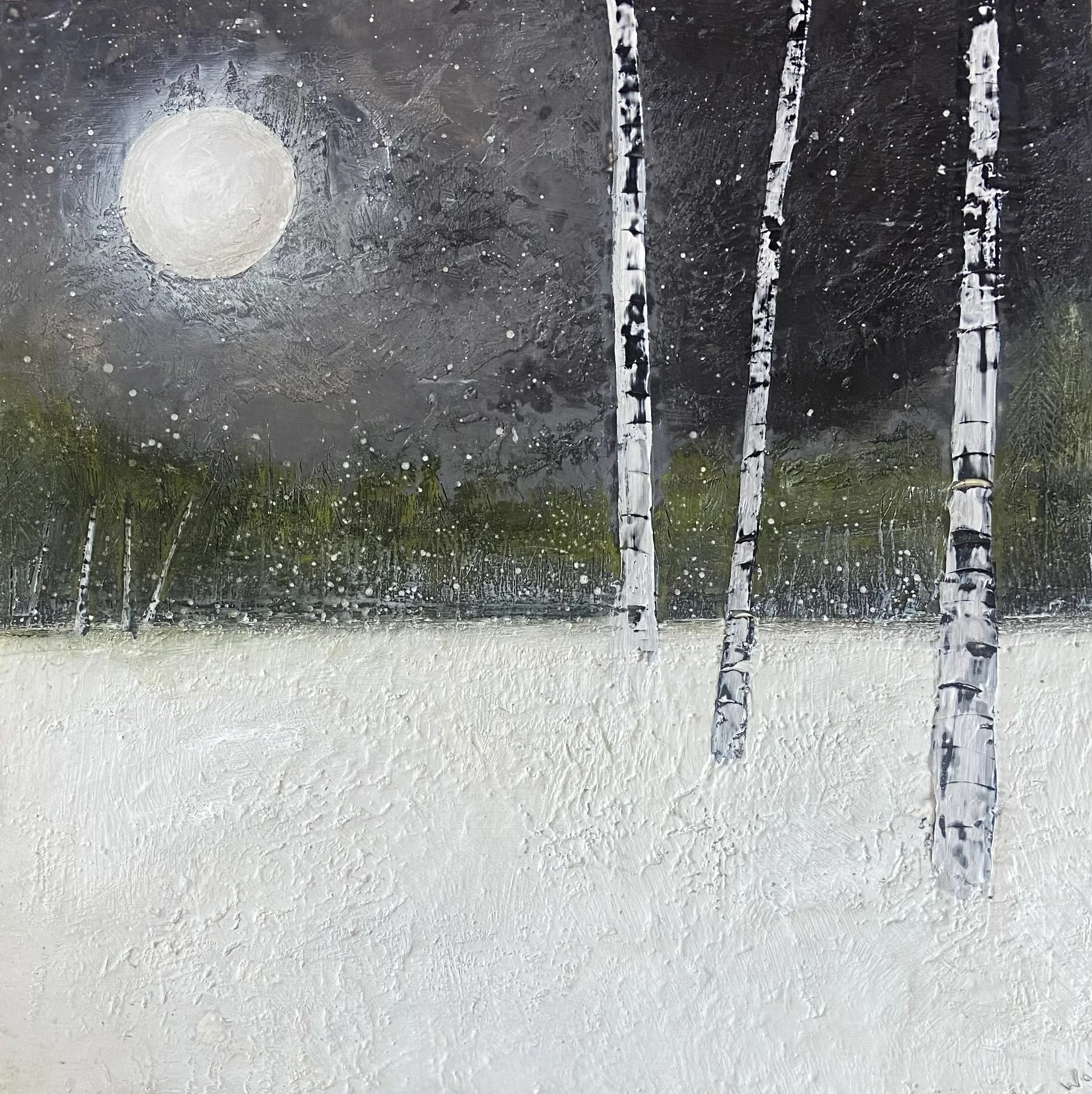 The Night Quietly Arrives 30x30 $1900.00