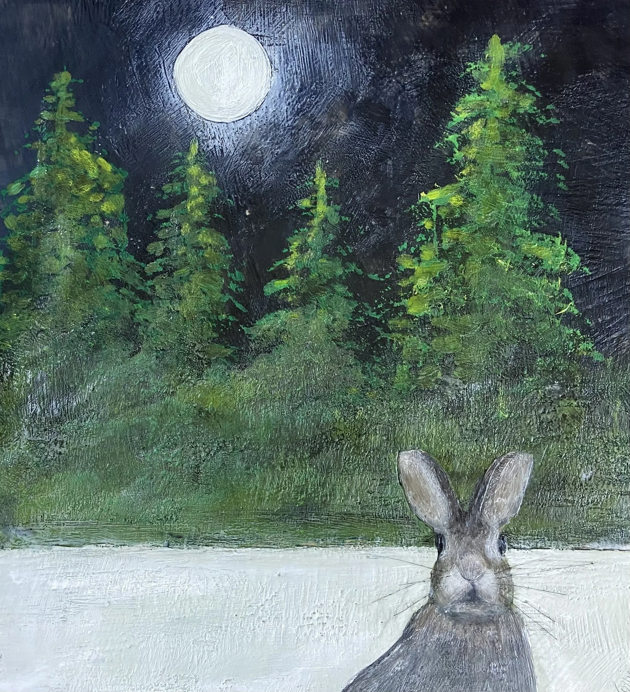 The Watcher in the Woods 24x22 $1235.00