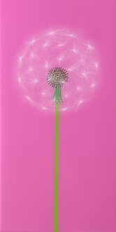 Dandelion on Pink  12x24 $600.png