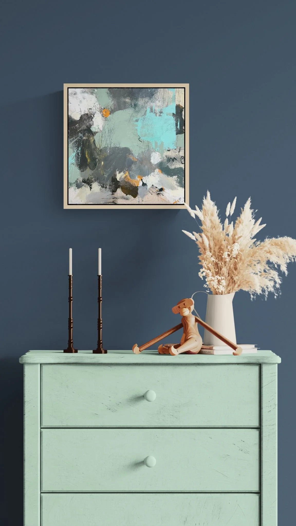 Painted cabinet with dried flowers (2).jpeg