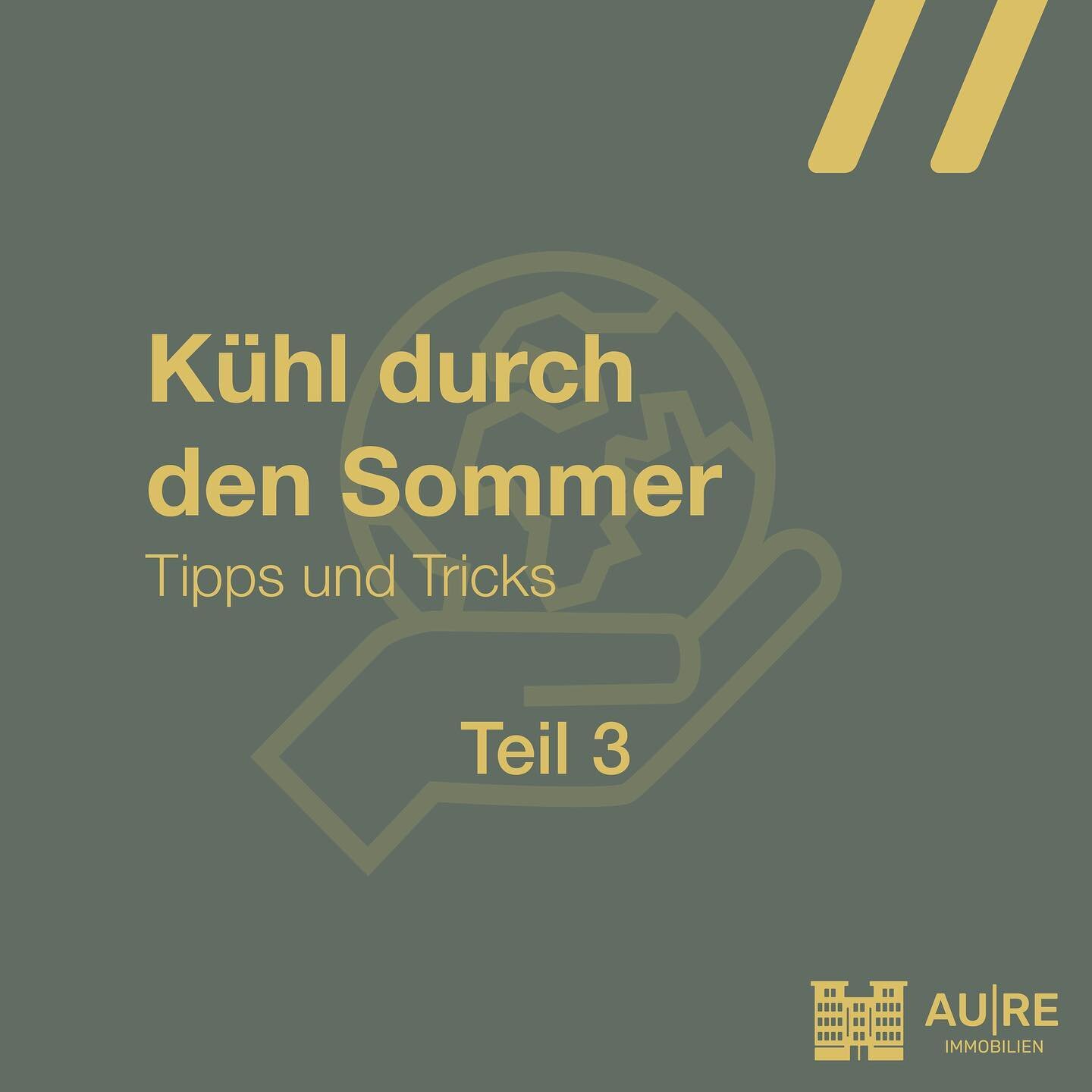 Heute stellen wir euch den letzten Teil unseres Themas &quot;K&uuml;hl durch den Sommer&quot; vor! ☀️
Na, welcher Tipp funktioniert eurer Meinung nach am Besten? 😃 

#aureimmobilien #immobilien #realestate #sommer #summer #wien #vienna #austria
