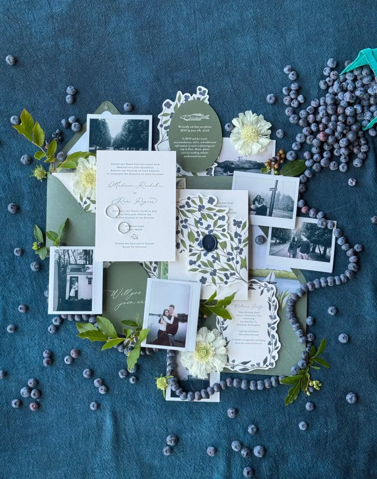 A moment for the flat lay because I couldn&rsquo;t have dreamt of anything more gorgeous than this 🫠🫐🥹🫶🏼 perfection 🤌🏼
&bull;
&bull;
&bull;
# 
watercolor invitations, Nantucket wedding, cape cod wedding, the summer I turned pretty, 2026 weddin