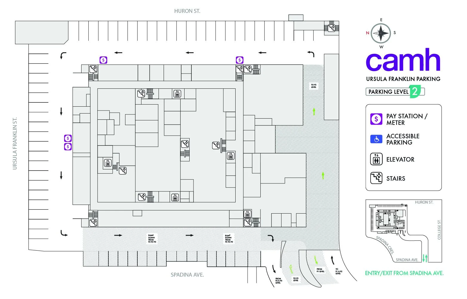 CAMH Parking Facility Map Level P2
