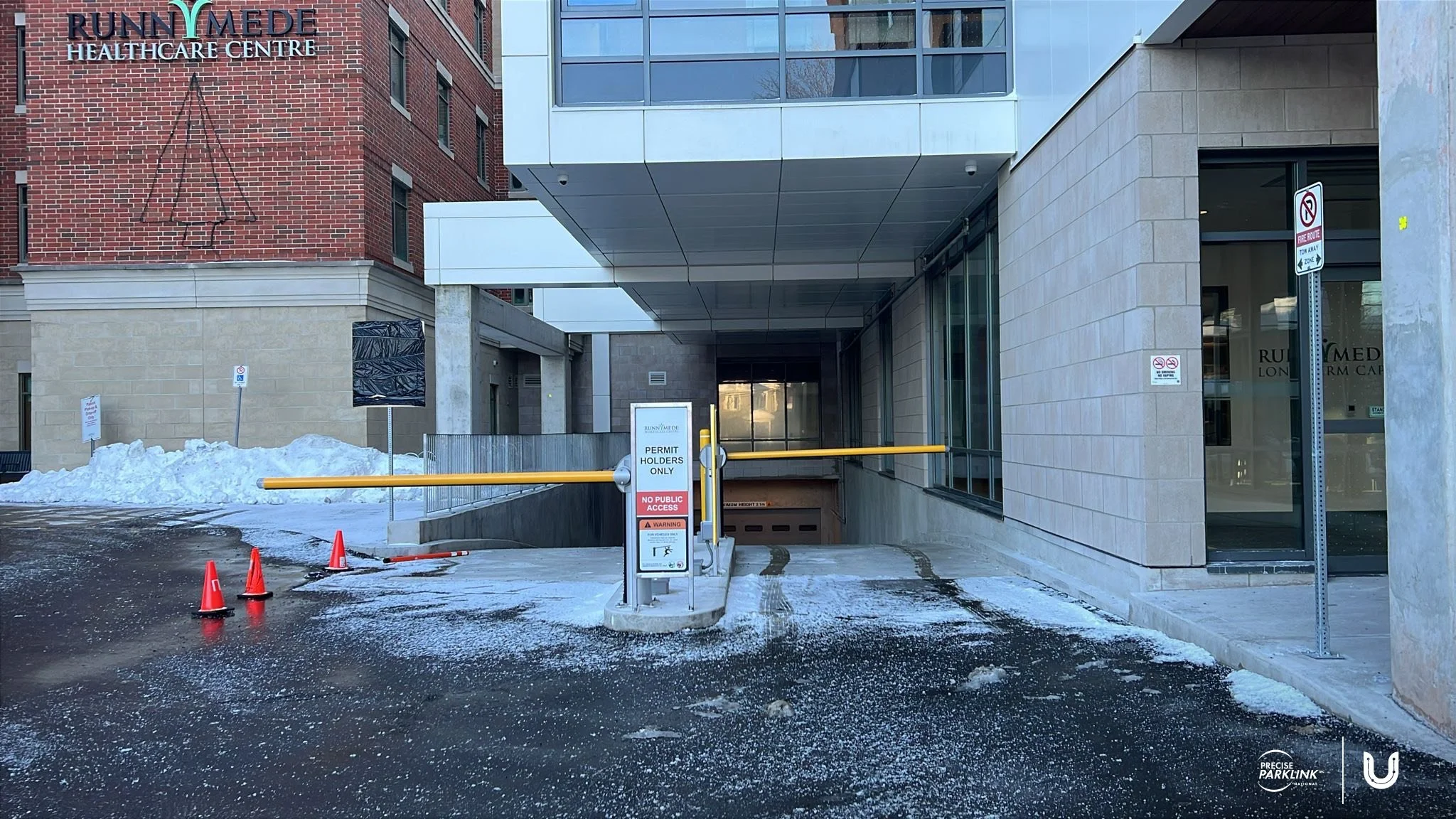Parking Garage Entrance to Runnymede Healthcare Centre