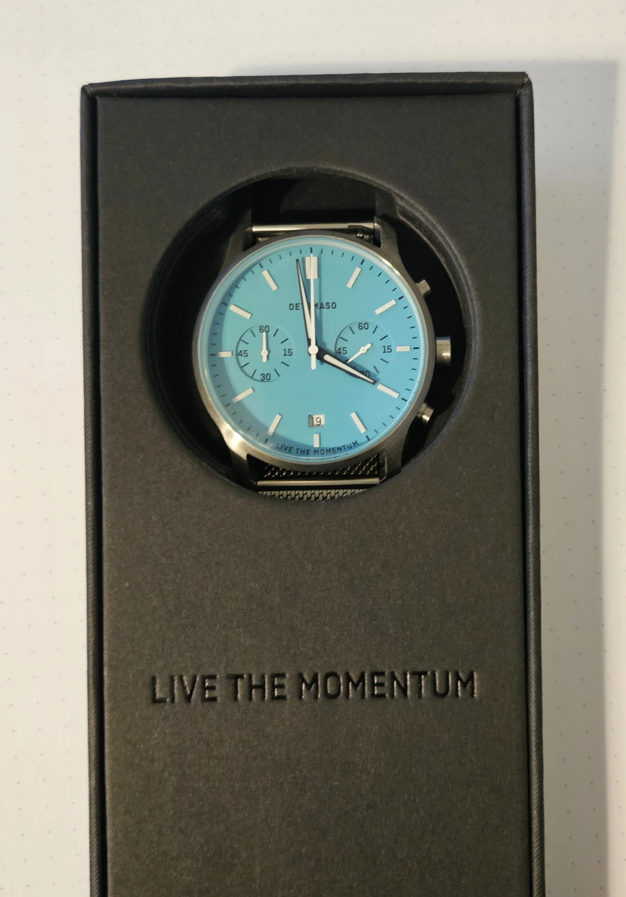EDC: Detomaso Sorpasso Chronograph in Minty Blue