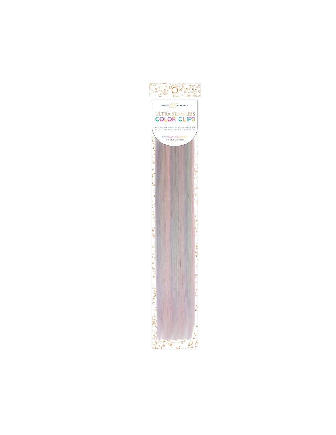 18" Instant Color Clip Packaging Image in Unicorn Rainbow
