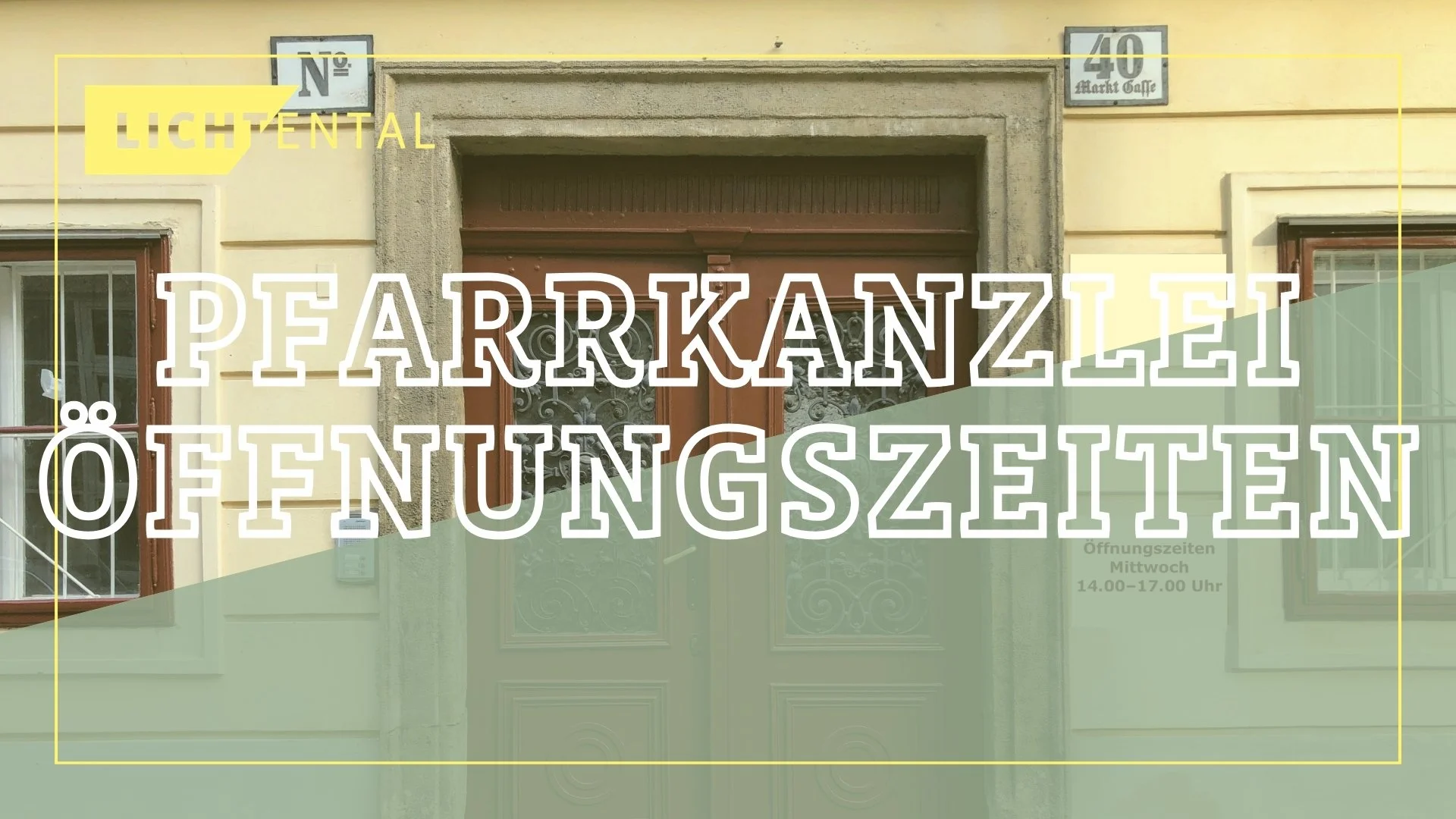 Pfarrkanzlei Neue Öffnungzeiten