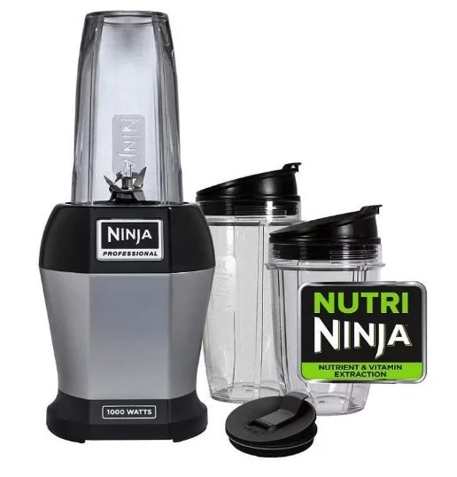 Ninja BL455_30 Nutri Professional Personal Blender Bonus Set with 3-Sip & Seal Single Serves(12, 18, and 24 oz. Cups)
