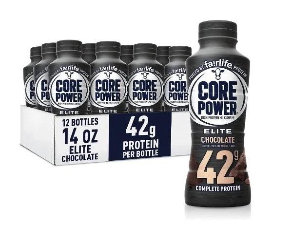 Core Power Elite High Protein Shakes (42g), Chocolate, Ready to Drink for Workout Recovery, 14 Fl Oz 