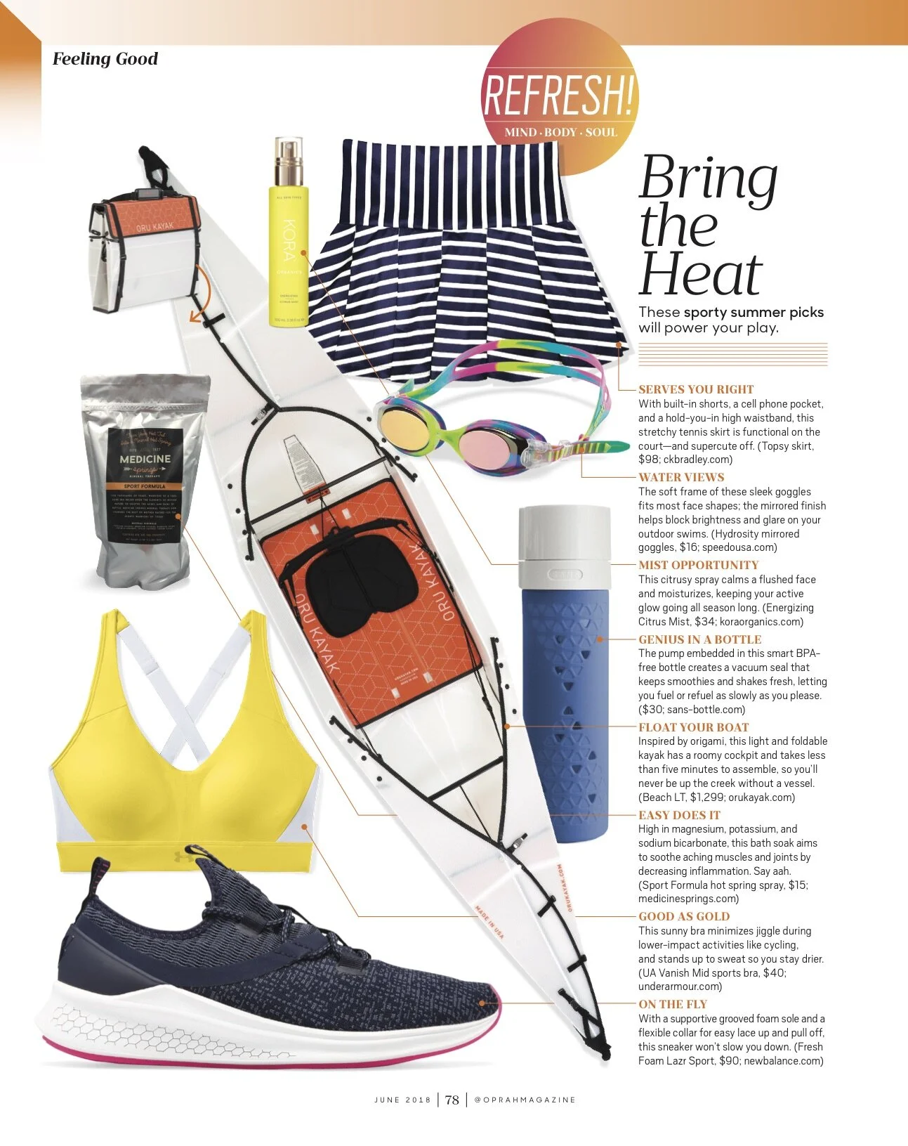 Oprah Magazine Wellness List June 2018