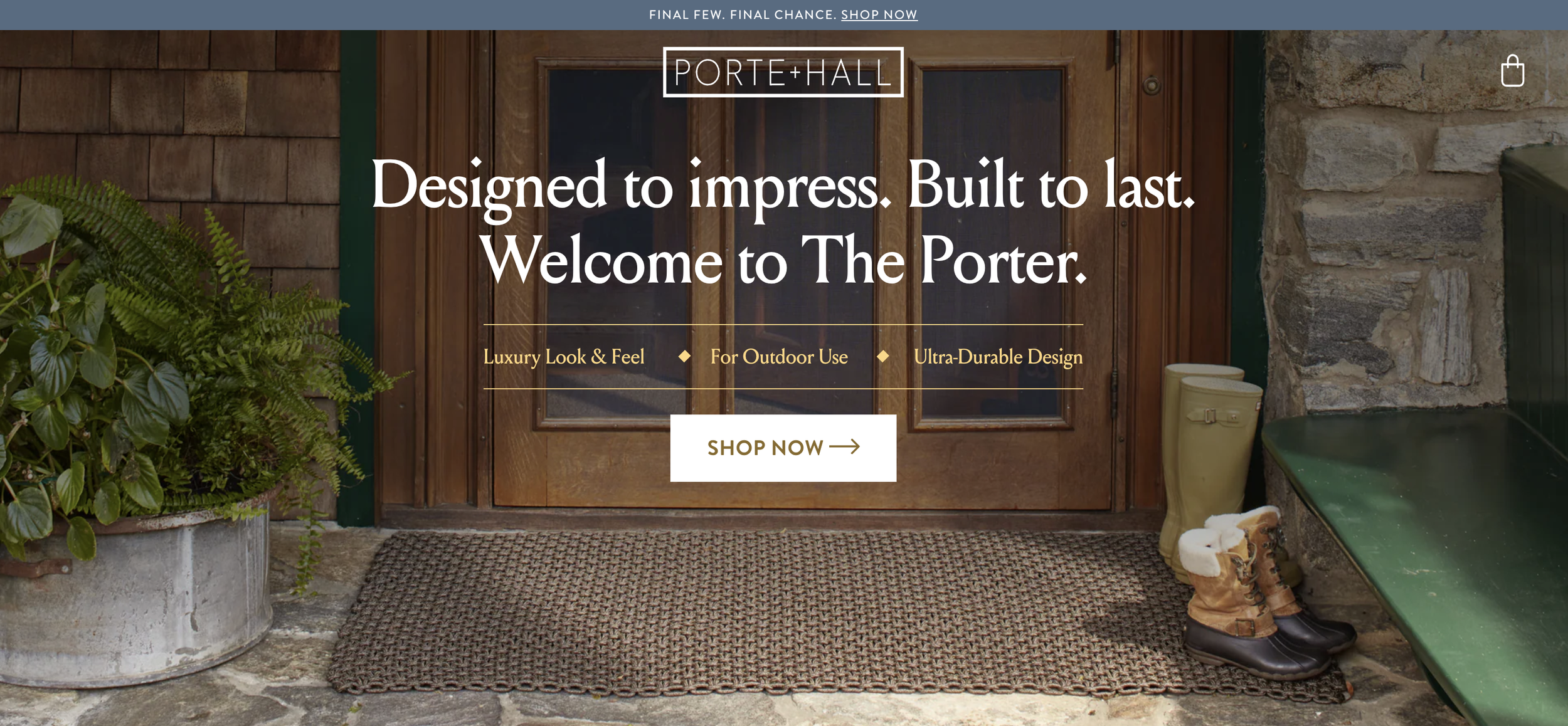 Landing Page, Porte + Hall