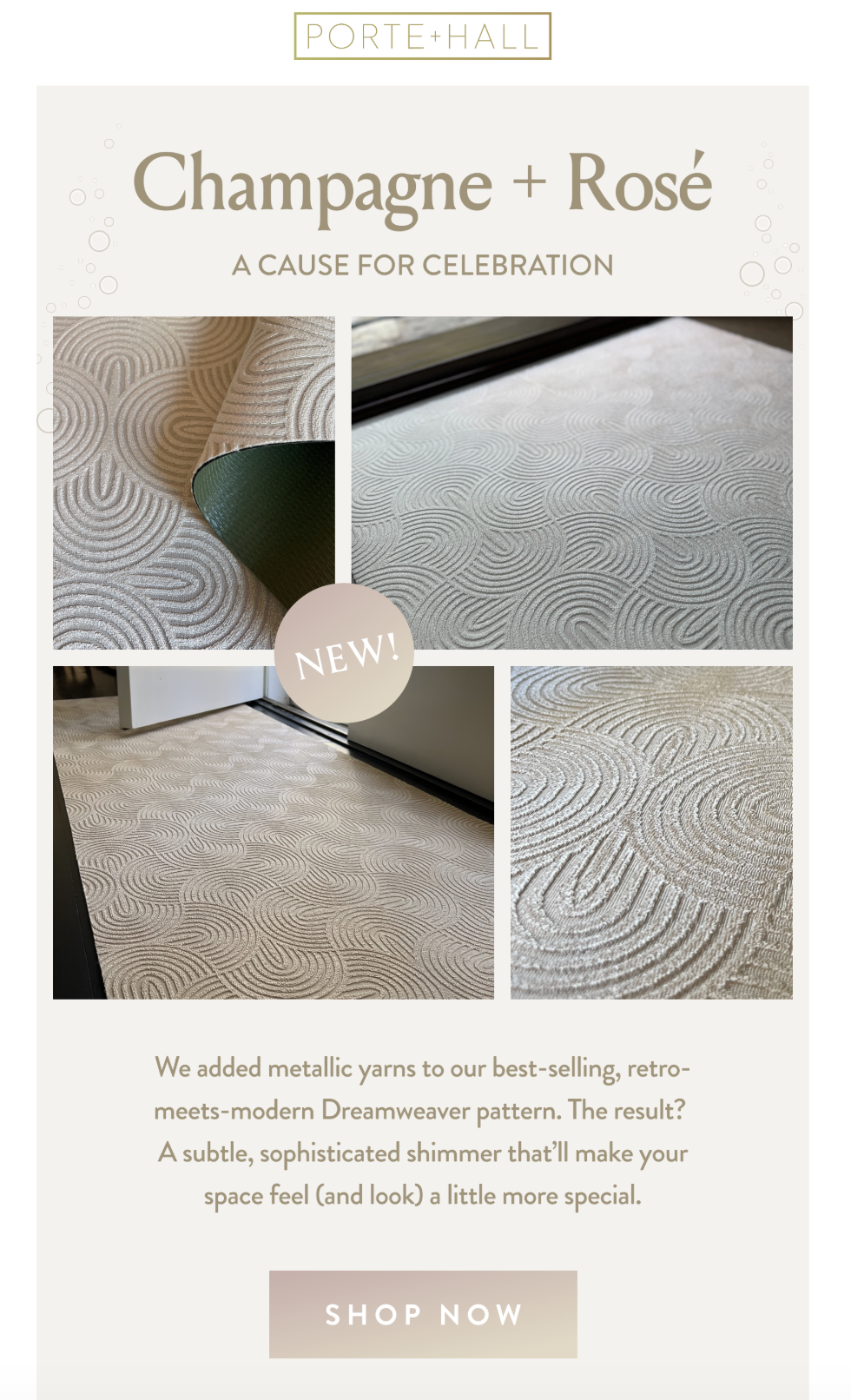 Email campaign, Porte + Hall