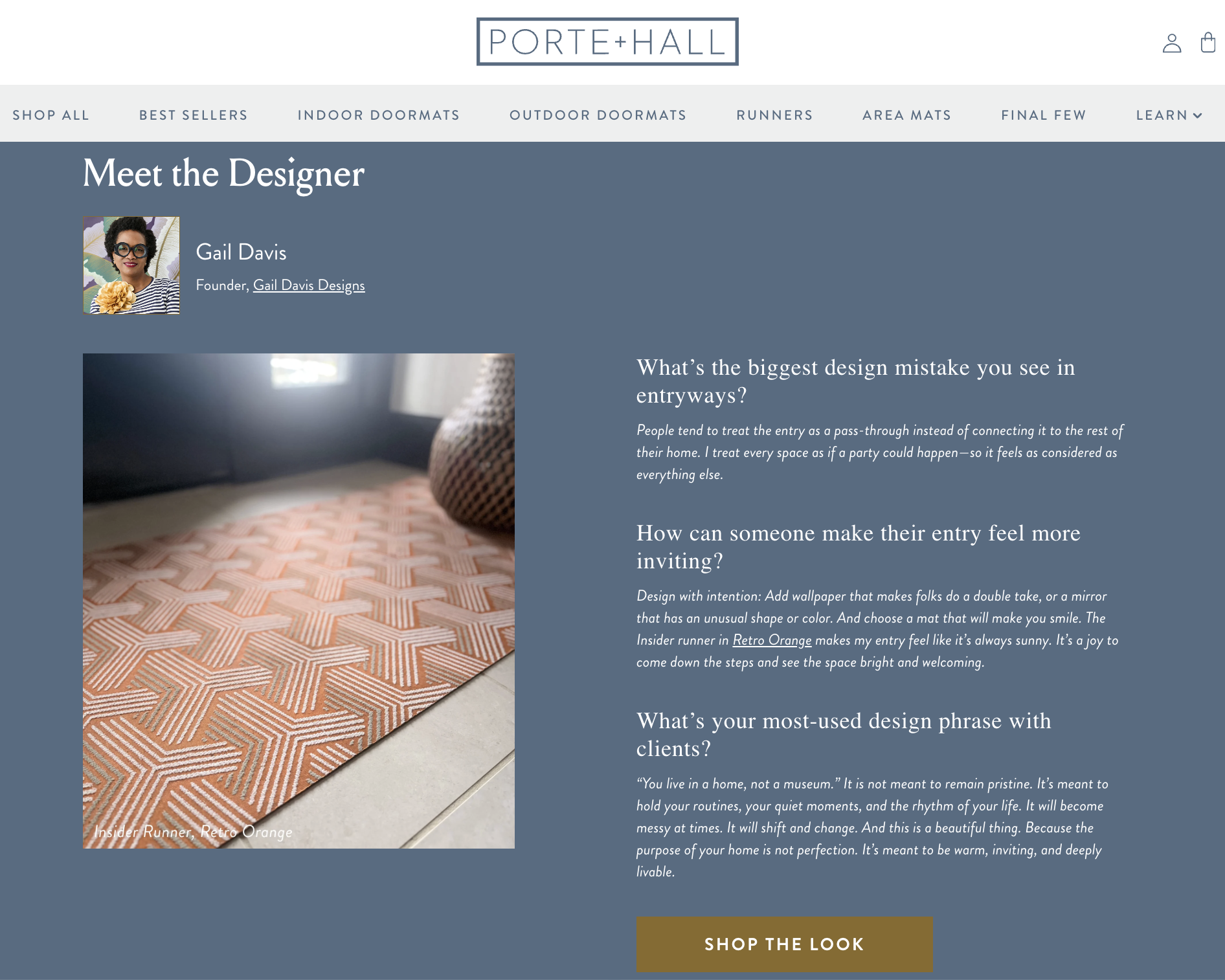 Designer Spotlight blog post, Porte + Hall 