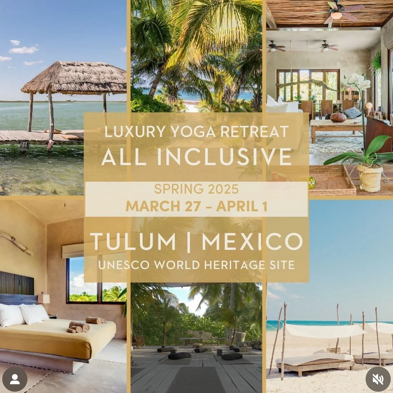March 27th - April 1st . All inclusive yoga retreat . 
There are only 3spots left for this beautiful retreat . 

✨ 2 Queen Suites and 1 tent left ✨

Book soon as these last couple of spots will go fast . We hope you can join us for this beautiful get