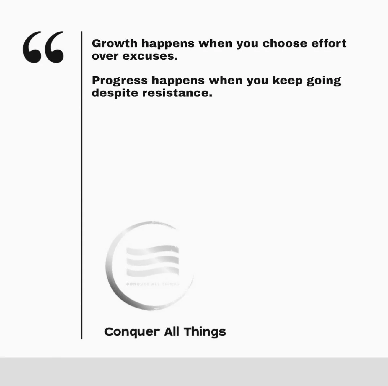 Every time you show up, you&rsquo;re making a statement. 🔥
Not to anyone else but to yourself.

That you&rsquo;re capable. 💪🏼
That you&rsquo;re committed. 🖤
That you&rsquo;re not the same person you used to be. ✨

It&rsquo;s in the extra rep when