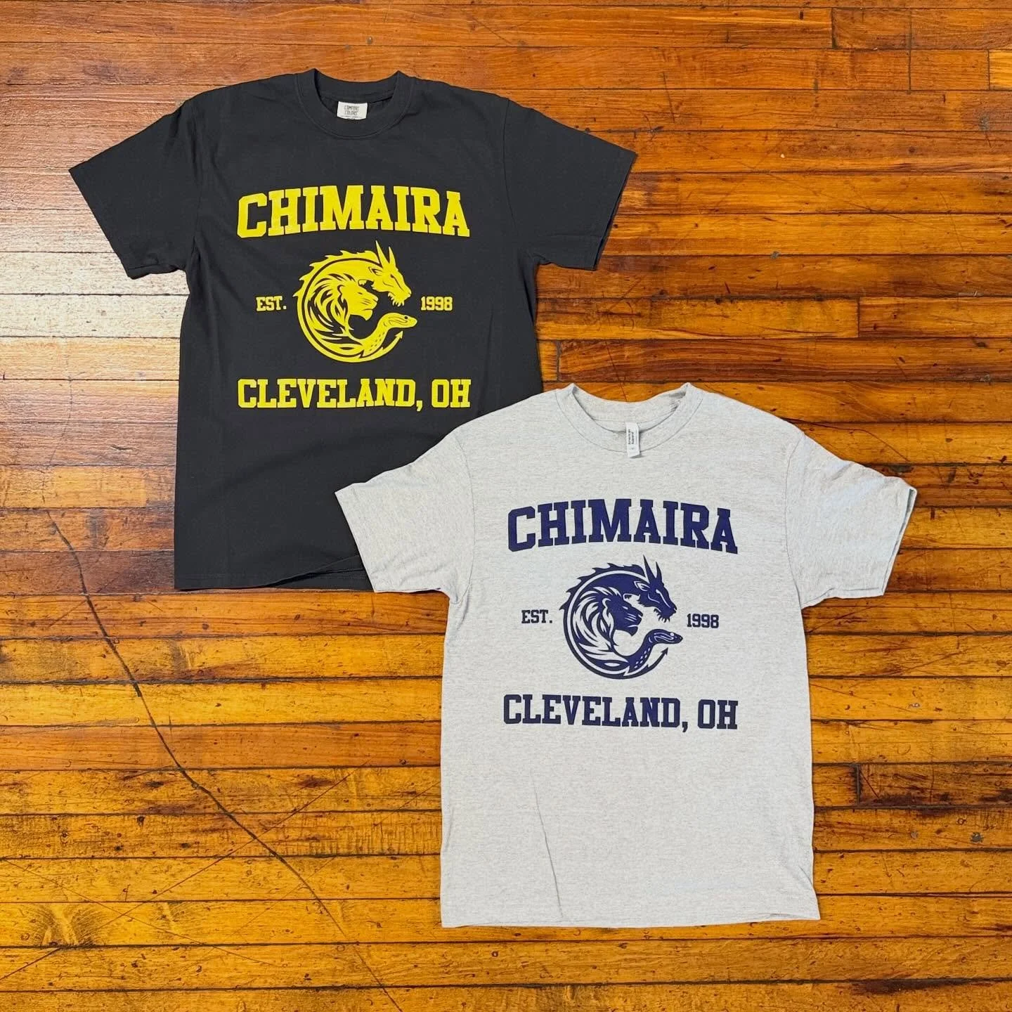 Some recent tees for @chimairaband ! Yellow on black is one of my favorite color combos and I rarely get to do them.