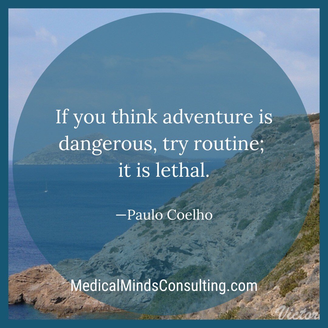 An adventure can be big or small. It can be for an extended period of time or a brief respite from your regular routine.

#medicalminds #medicalmindsconsulting
#cultivatecalm #deeperlife #physician 
#coachingsurgeons #physiciancoaching
#physiciancoac