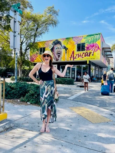 Celia Cruz Mural by Miss Lushy in Little Havana at Calle Ocho featured in the Little Havana Walking Tour