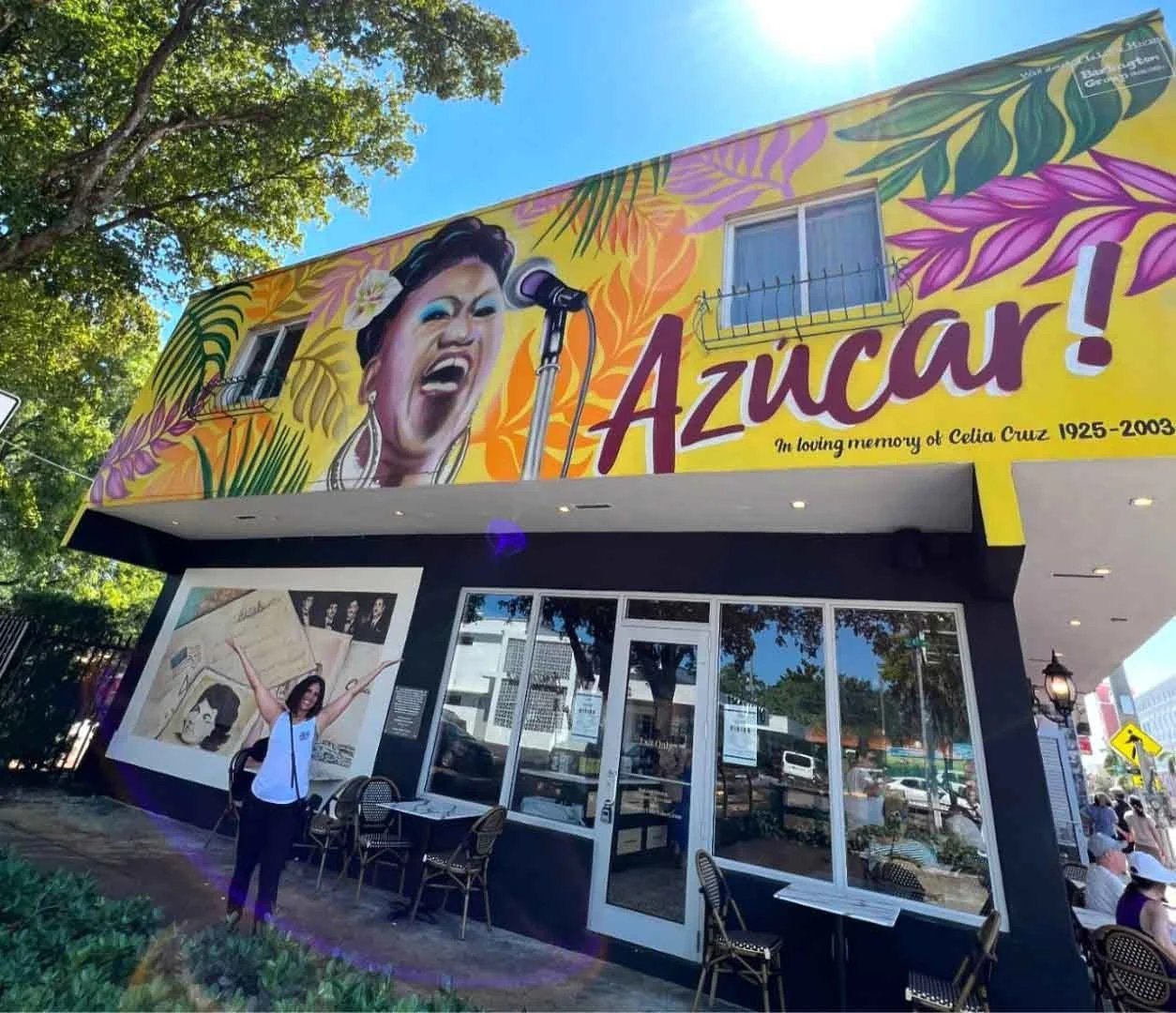 Celia Cruz Mural by Miss Lushy in Little Havana at Calle Ocho featured in the Little Havana Walking Tour