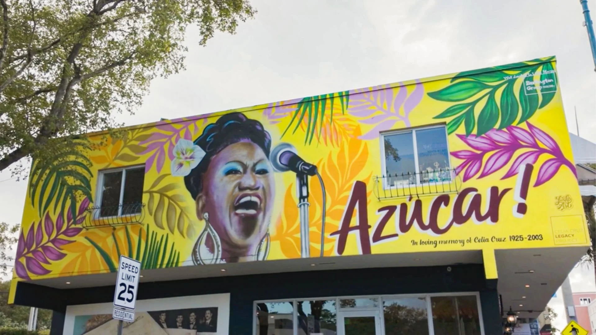 Celia Cruz Mural by Miss Lushy in Little Havana at Calle Ocho featured in the Little Havana Walking Tour