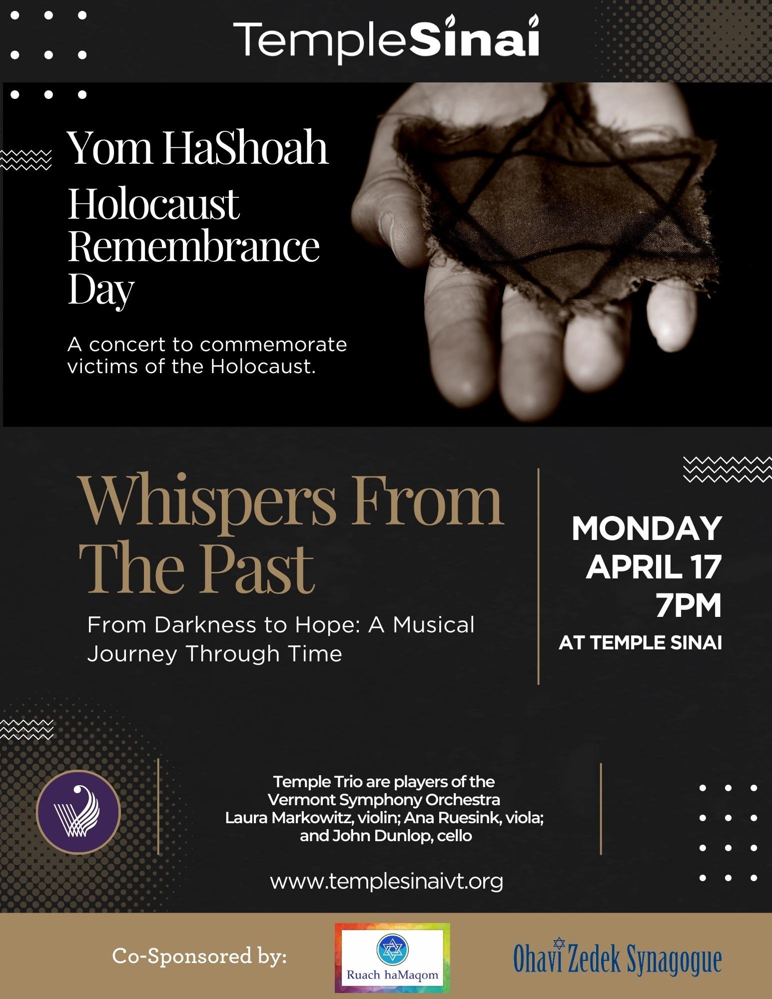 Yom HaShoah — Temple Sinai