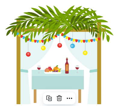 Shabbat in the Sukkah, Vegetarian Potluck, & Sundaes in the Sukkah!