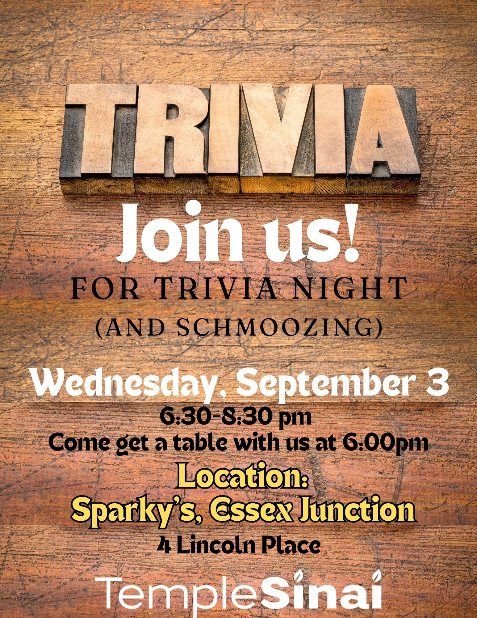 Trivia at Sparky’s