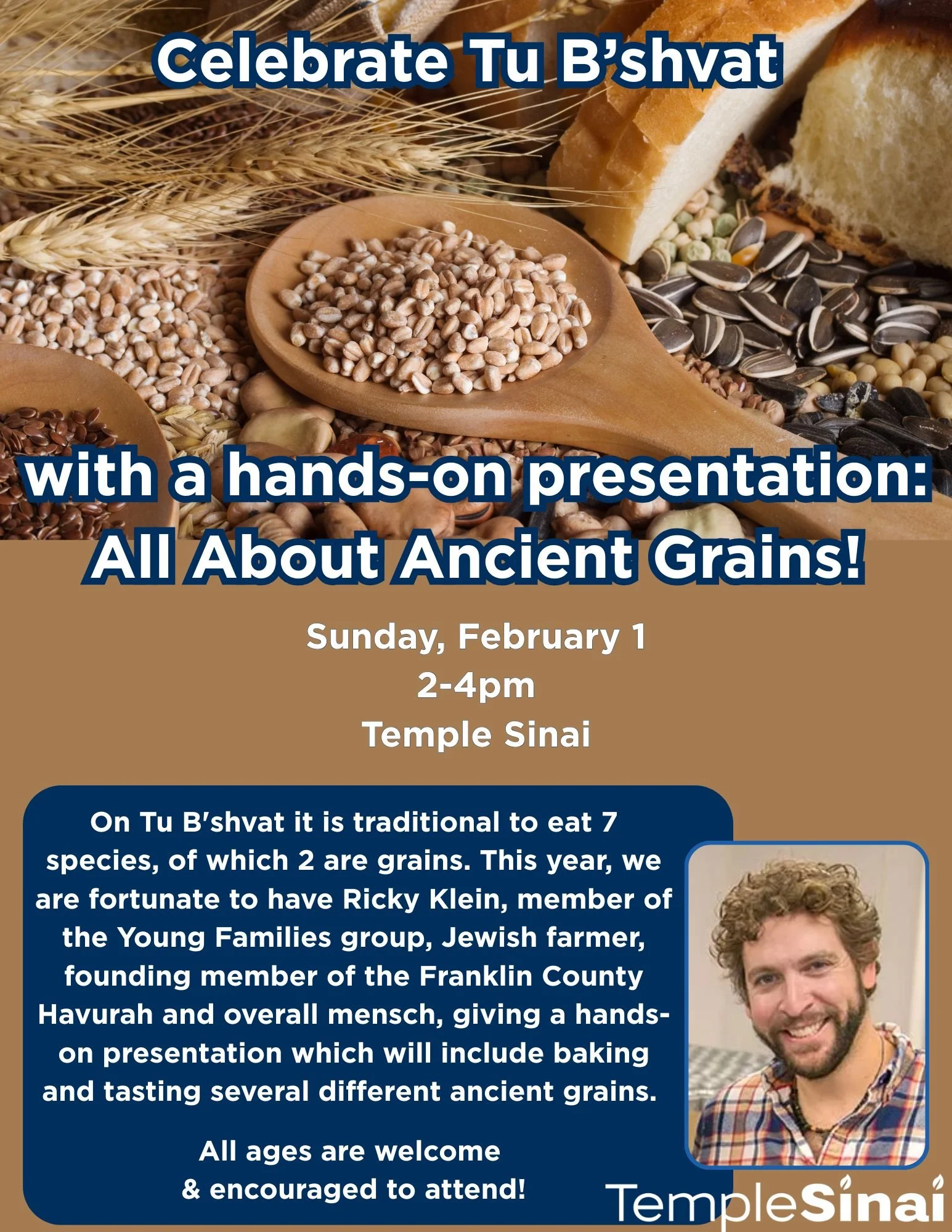 Tu B’shvat Event: All About Grains, A Hands-on Event