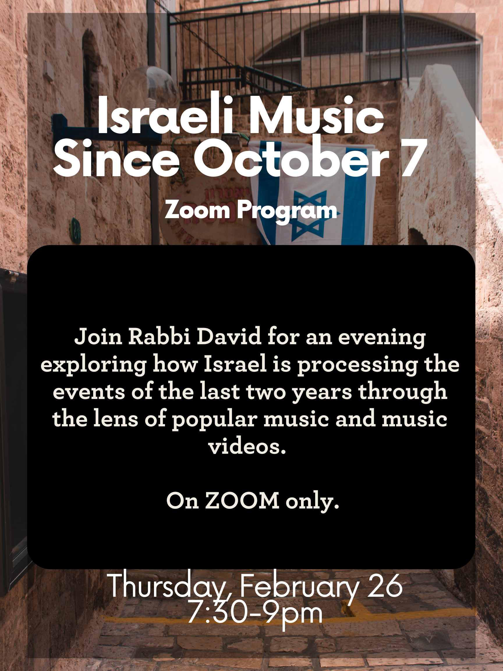 Zoom Class: Israeli Music Since October 2