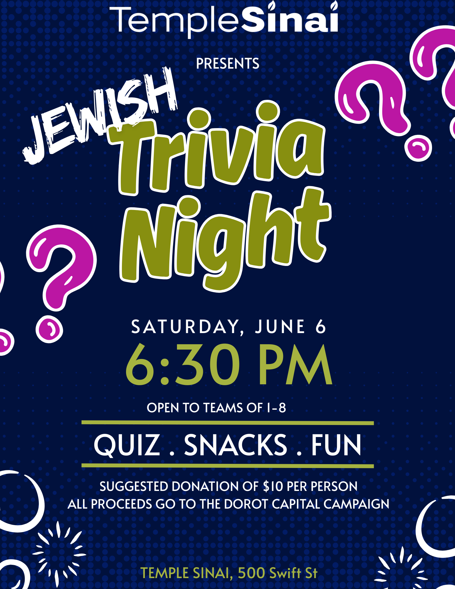 Trivia Night at Temple Sinai!