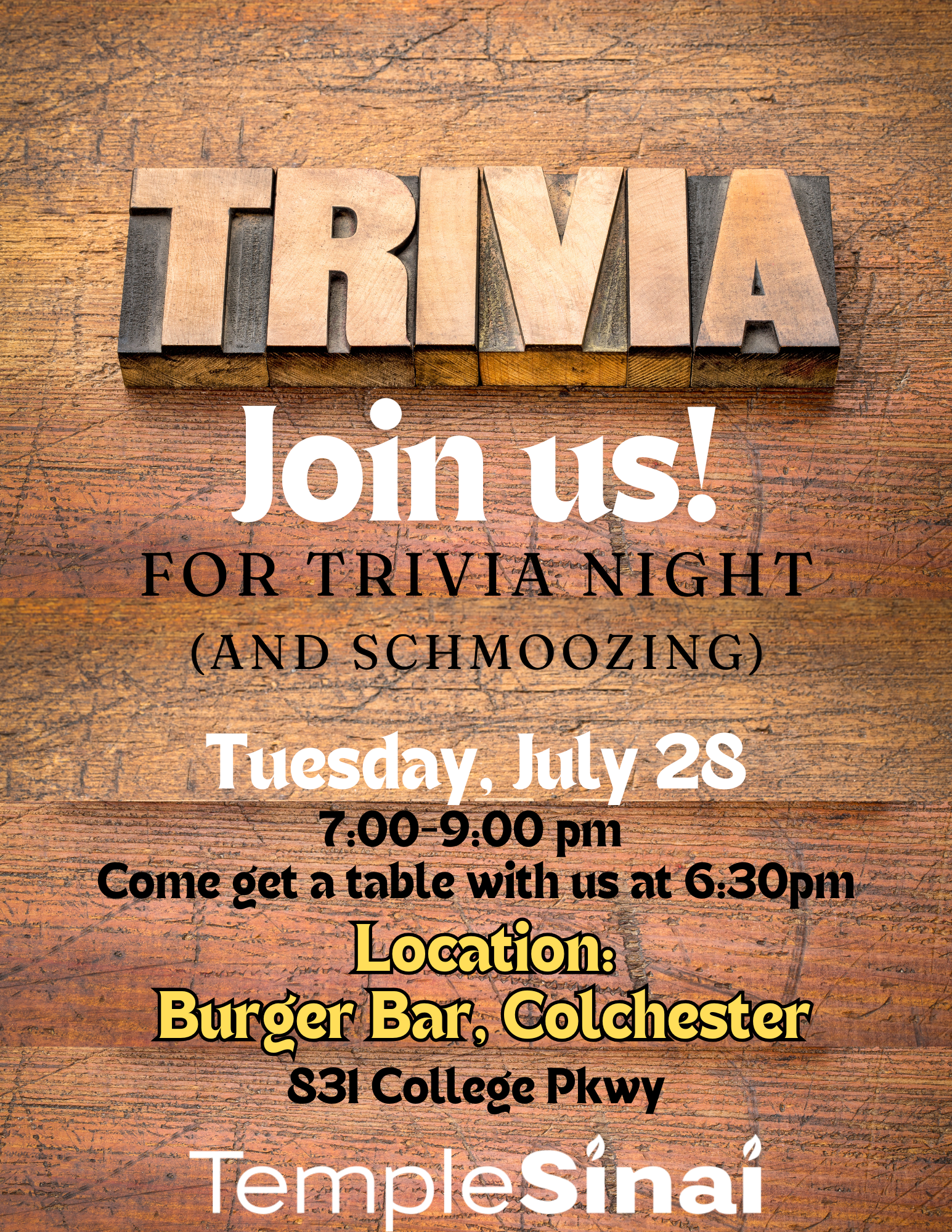 Trivia at Burger Bar