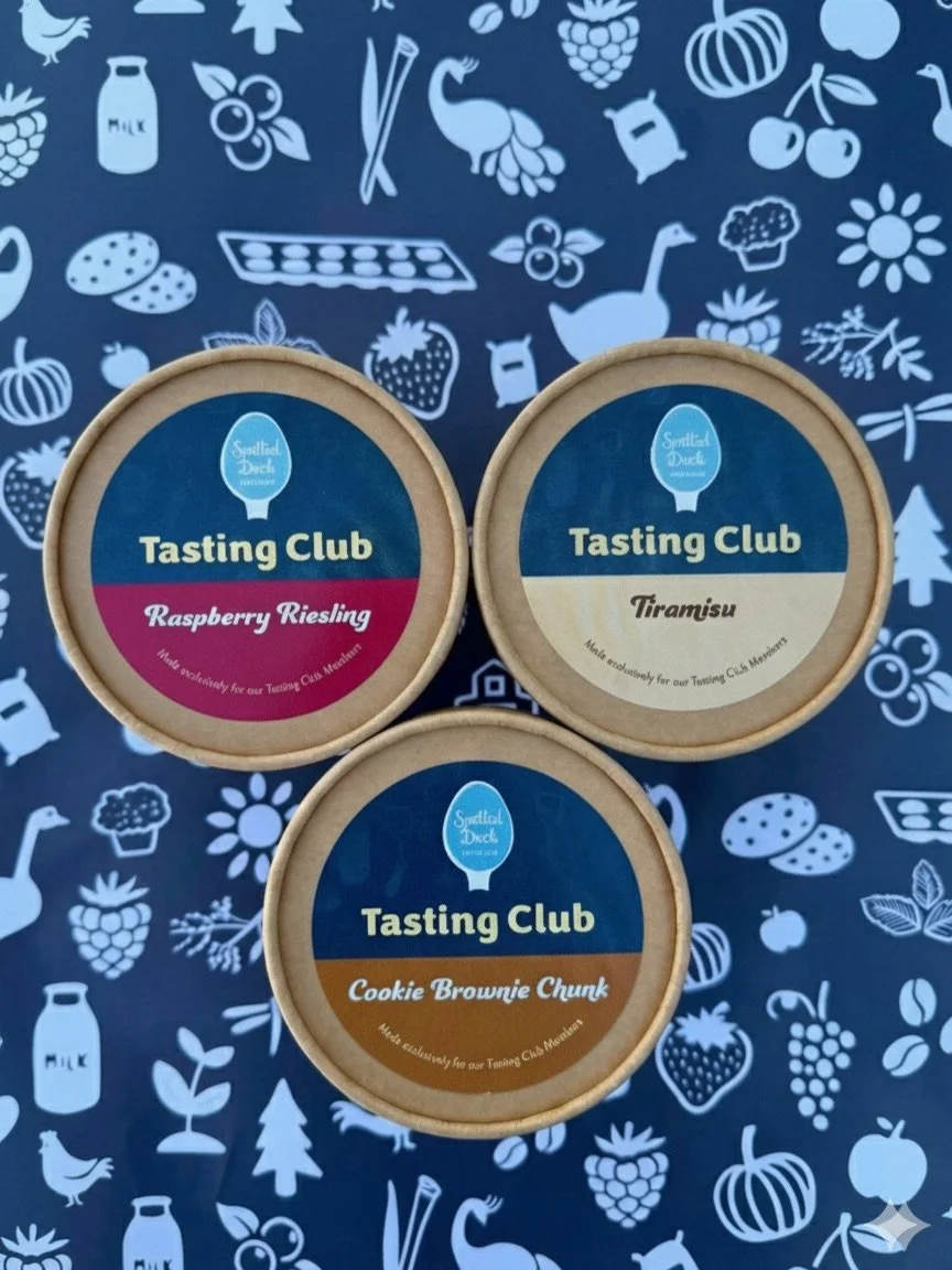 Calling all taste testers! Gain access to exclusive, experimental winter flavors by joining the Pint Club at SpottedDuck.com. Three brand new flavors, three months in a row!