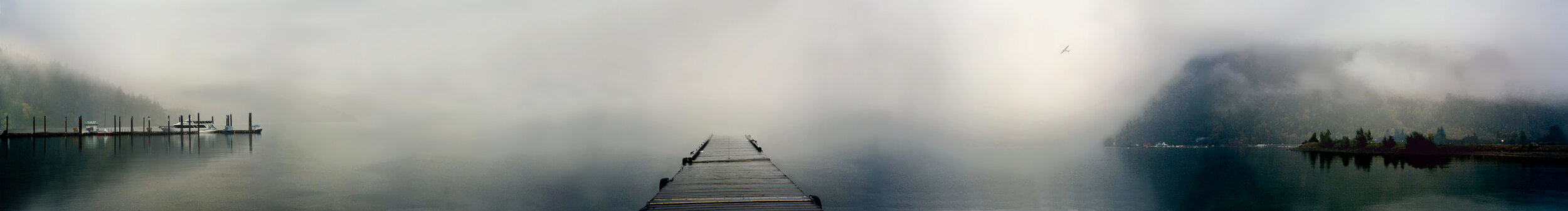 Misty Lake Dock, Harrison Hot Springs, digital composite, 2012