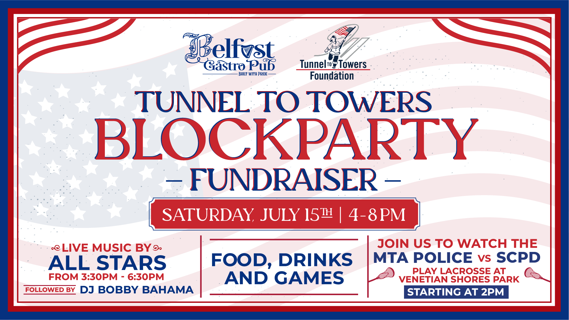 Tunnel to Towers Block Party Fundraiser — Belfast Gastropub
