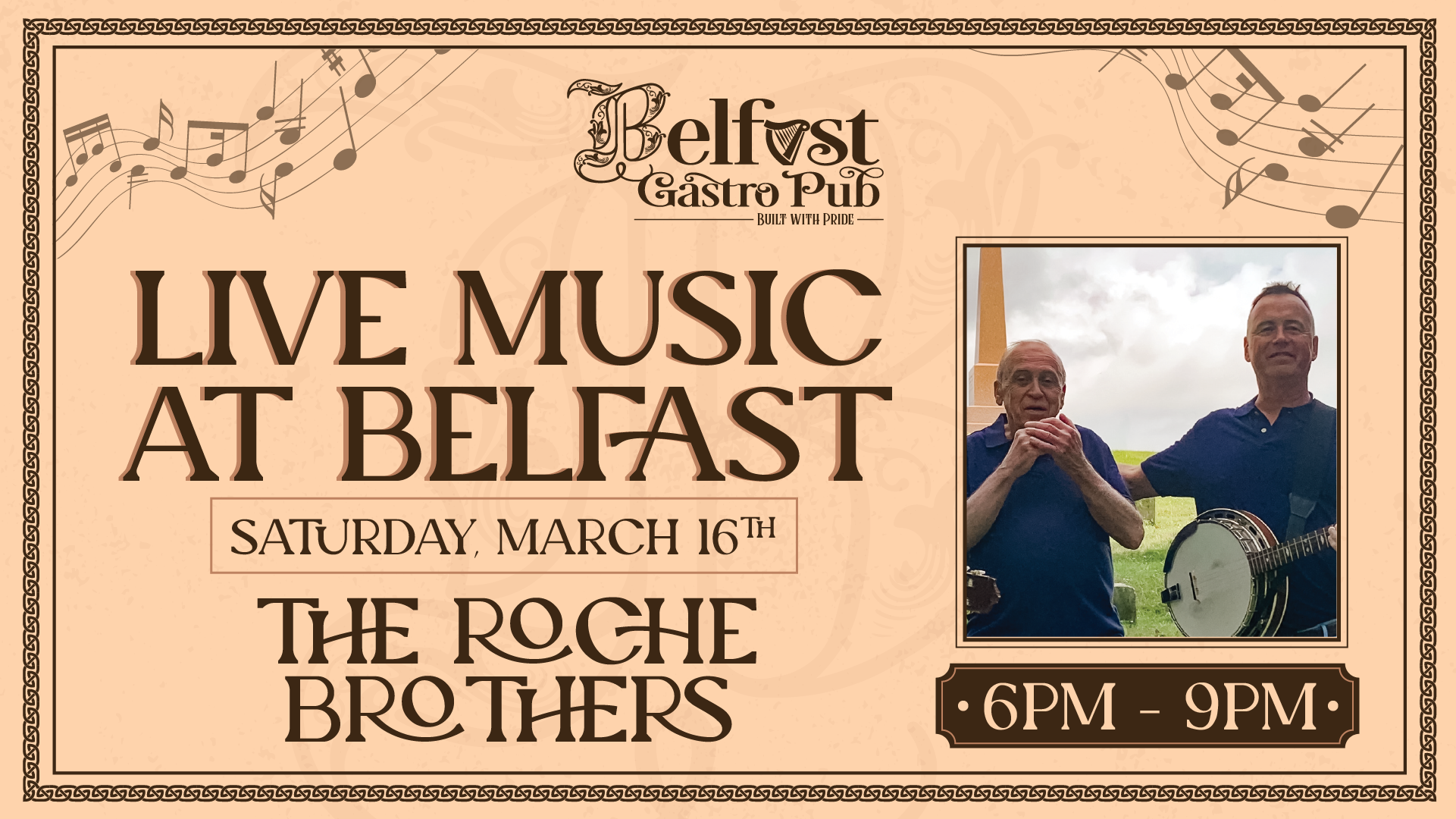 Live Music by The Roche Brothers — Belfast Gastropub