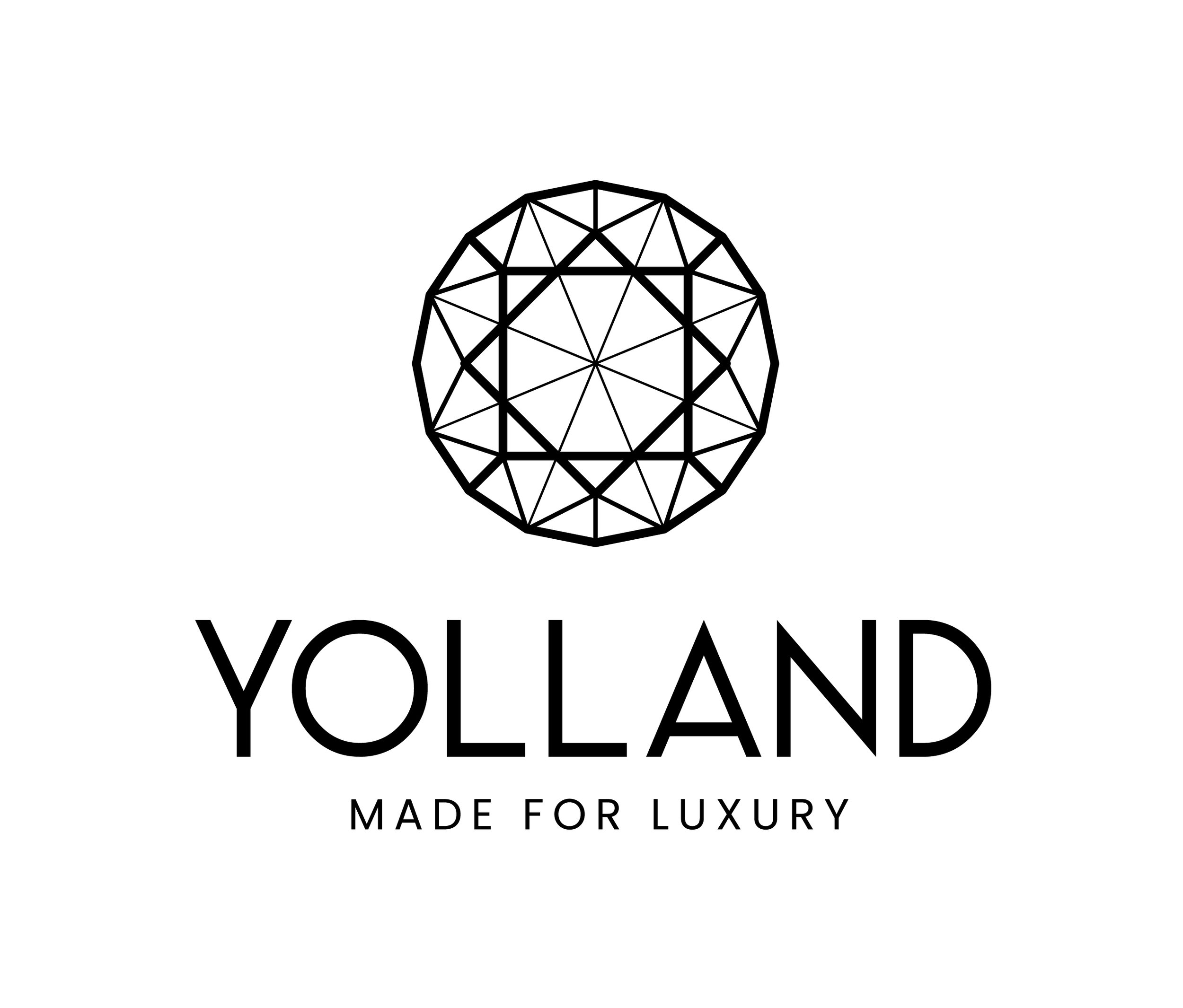 Yolland black logo and branding