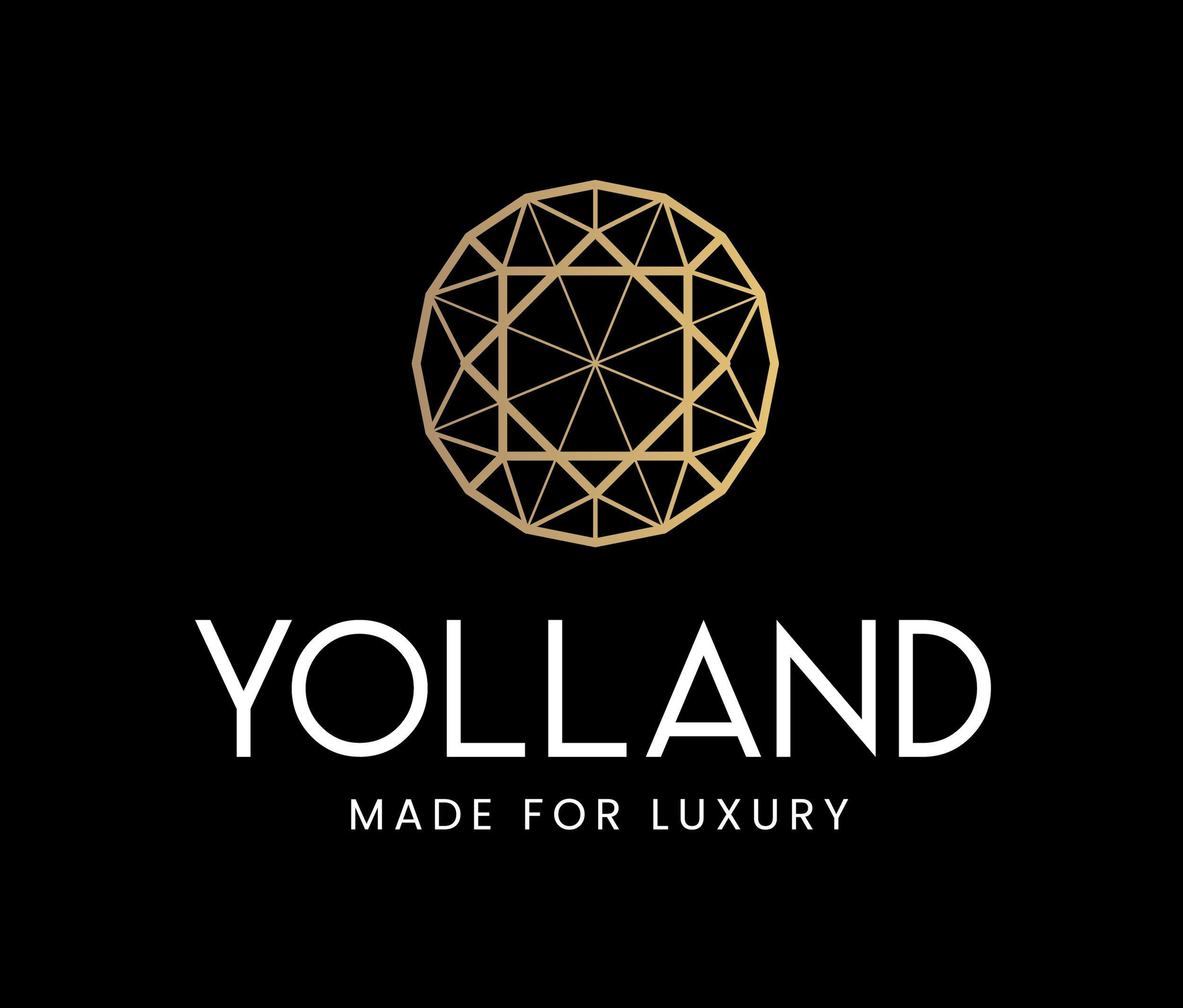 Yolland logo on black background design