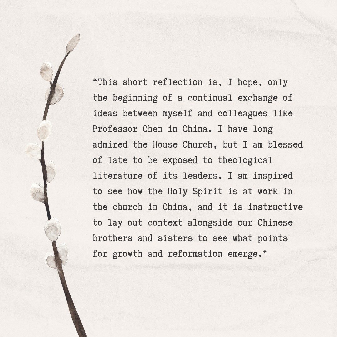 We&rsquo;ve asked prominent thinkers outside of China to respond to the voices of the Chinese house church, creating a dialogue which has not been possible through traditional channels. 

Rev. Dr. Jay Harvey is the Executive Director of RTS New York 