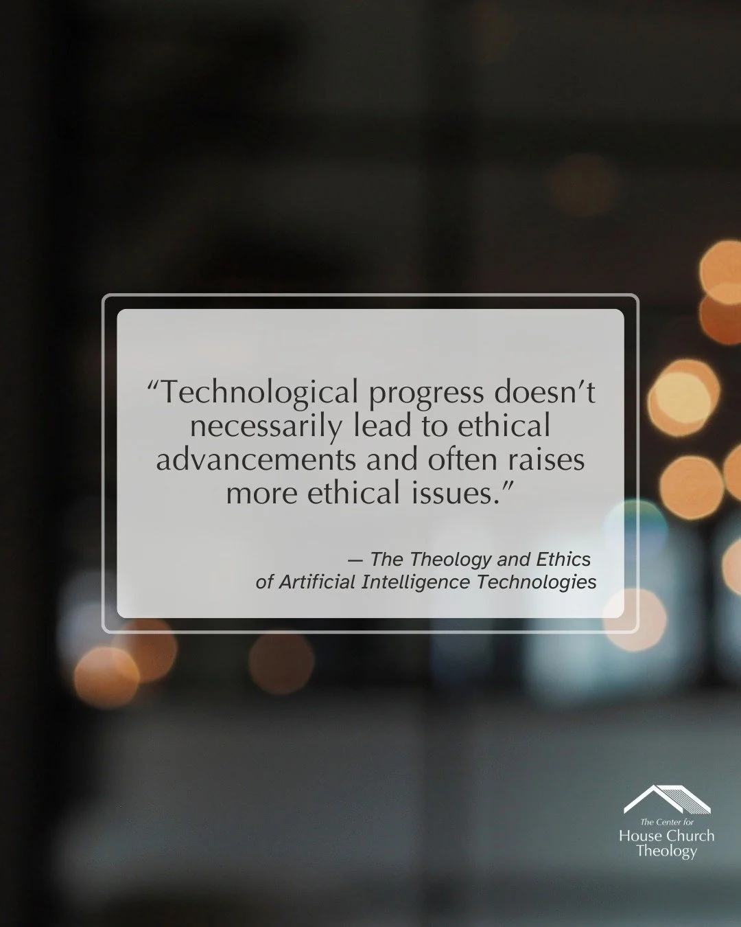 As AI advances, the real question isn&rsquo;t what can we do? but what should we do? Read more in our article &quot;The Theology and Ethics of Artificial Intelligence Technologies: An Interview with Simeon Xu at Singapore Bible College.&quot;

Link i