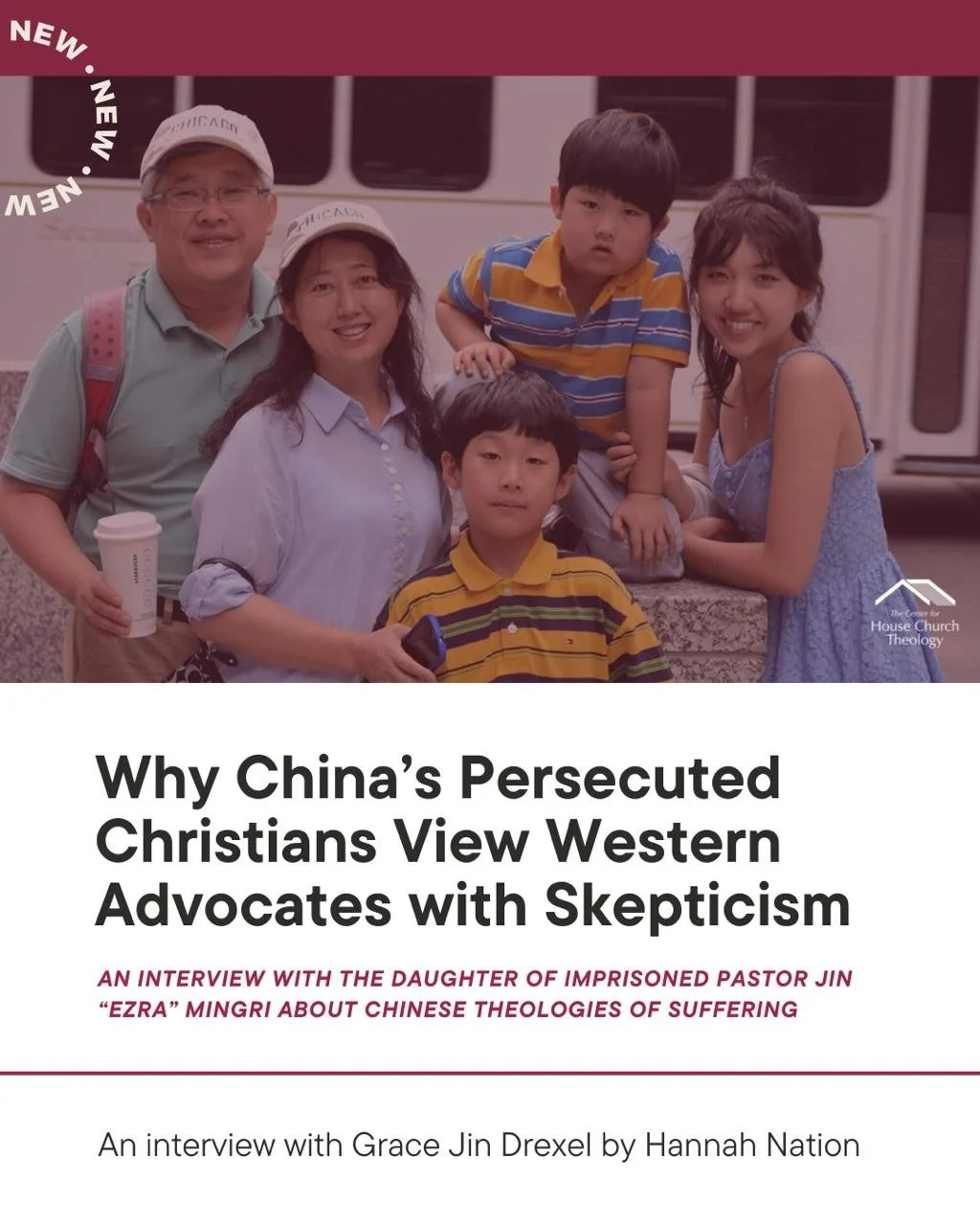 In her new article for Christianity Today, our founder, Hannah Nation interviews Grace Jin Drexel &mdash; daughter of imprisoned Pastor Jin &ldquo;Ezra&rdquo; Mingri of Zion Church. Grace shares why China&rsquo;s persecuted Christians often view West