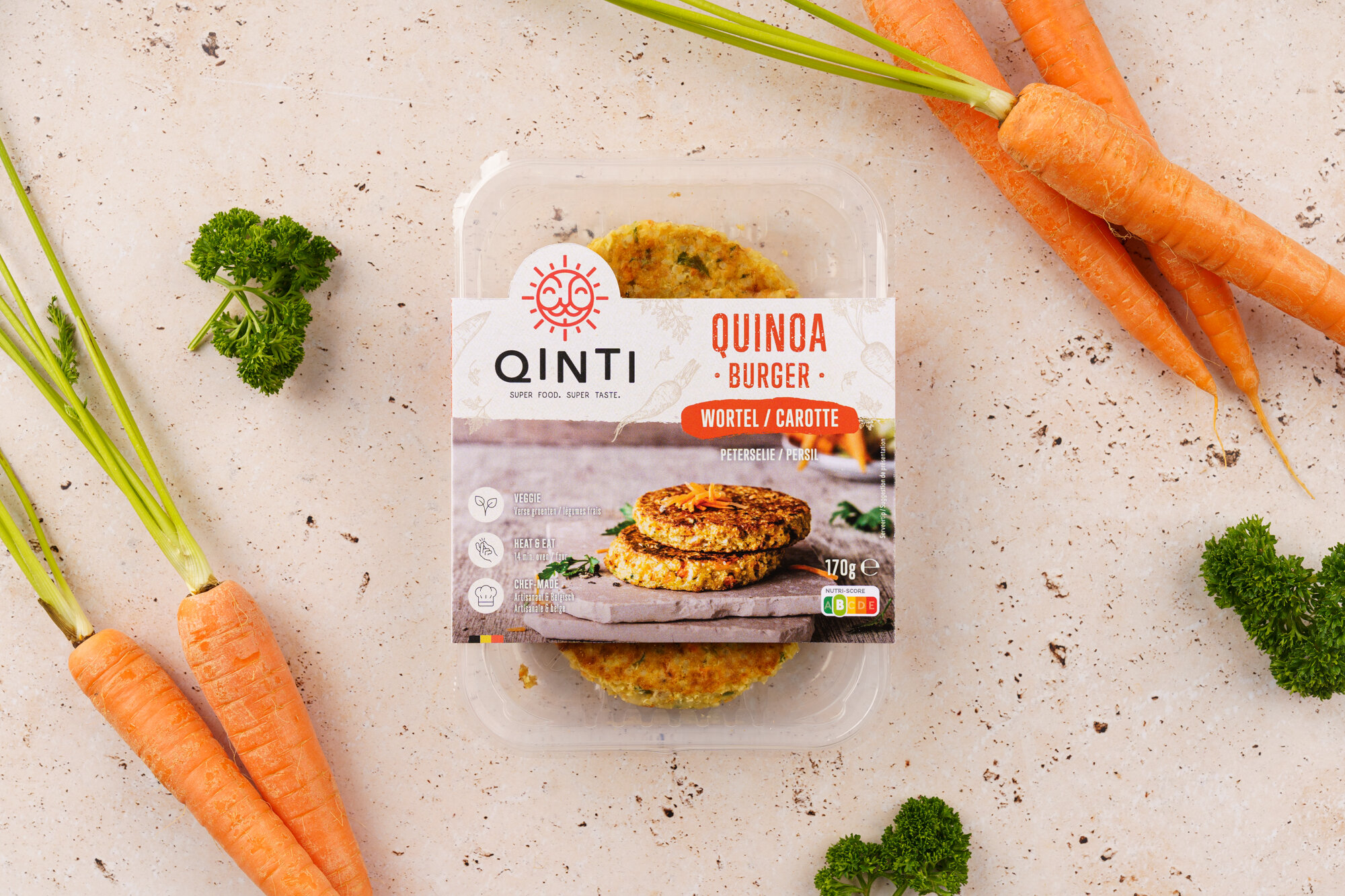 QINTI burger met wortel