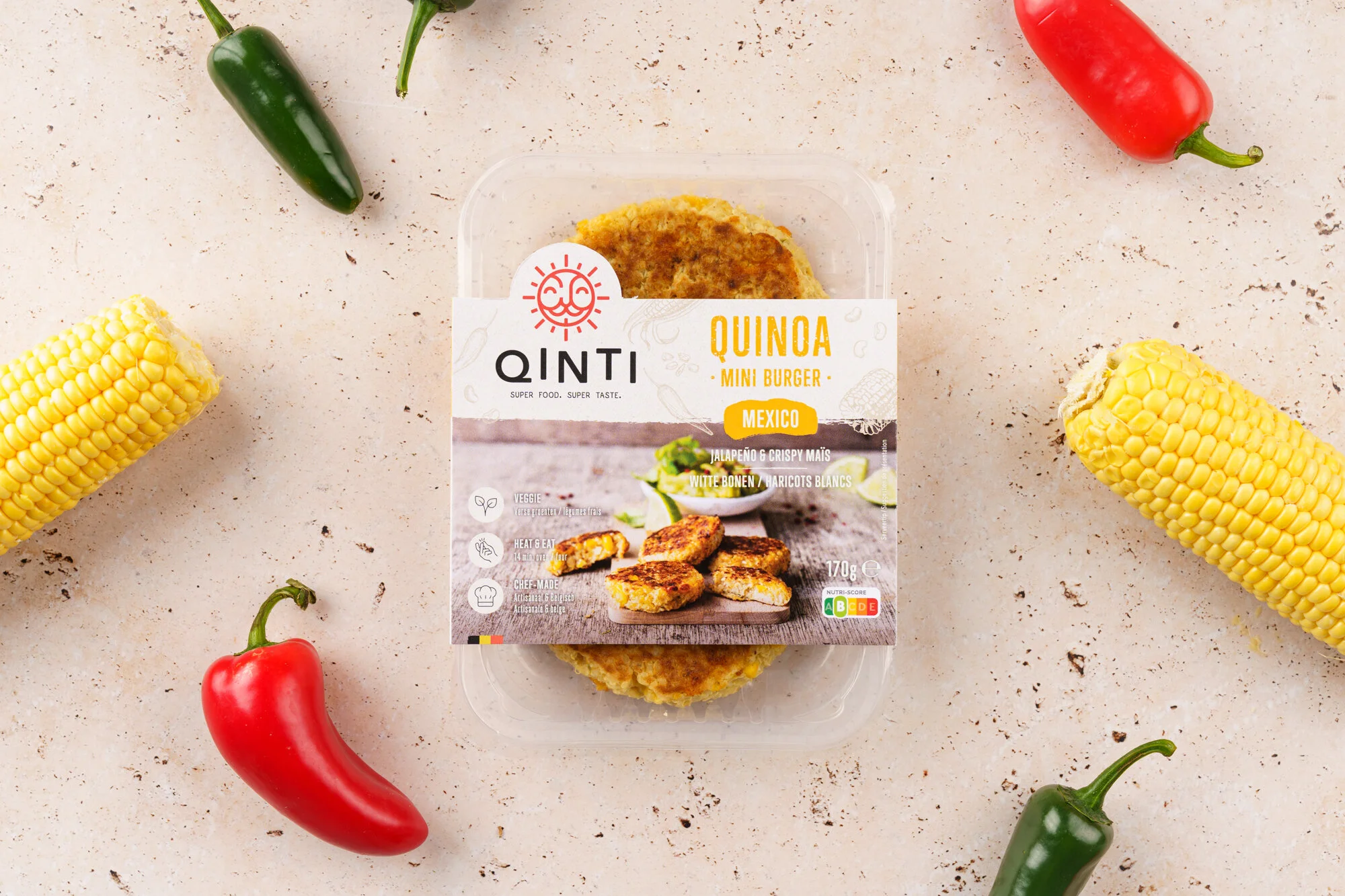 QINTI Mexicaanse burger met jalapeño</a> en crispy maïs