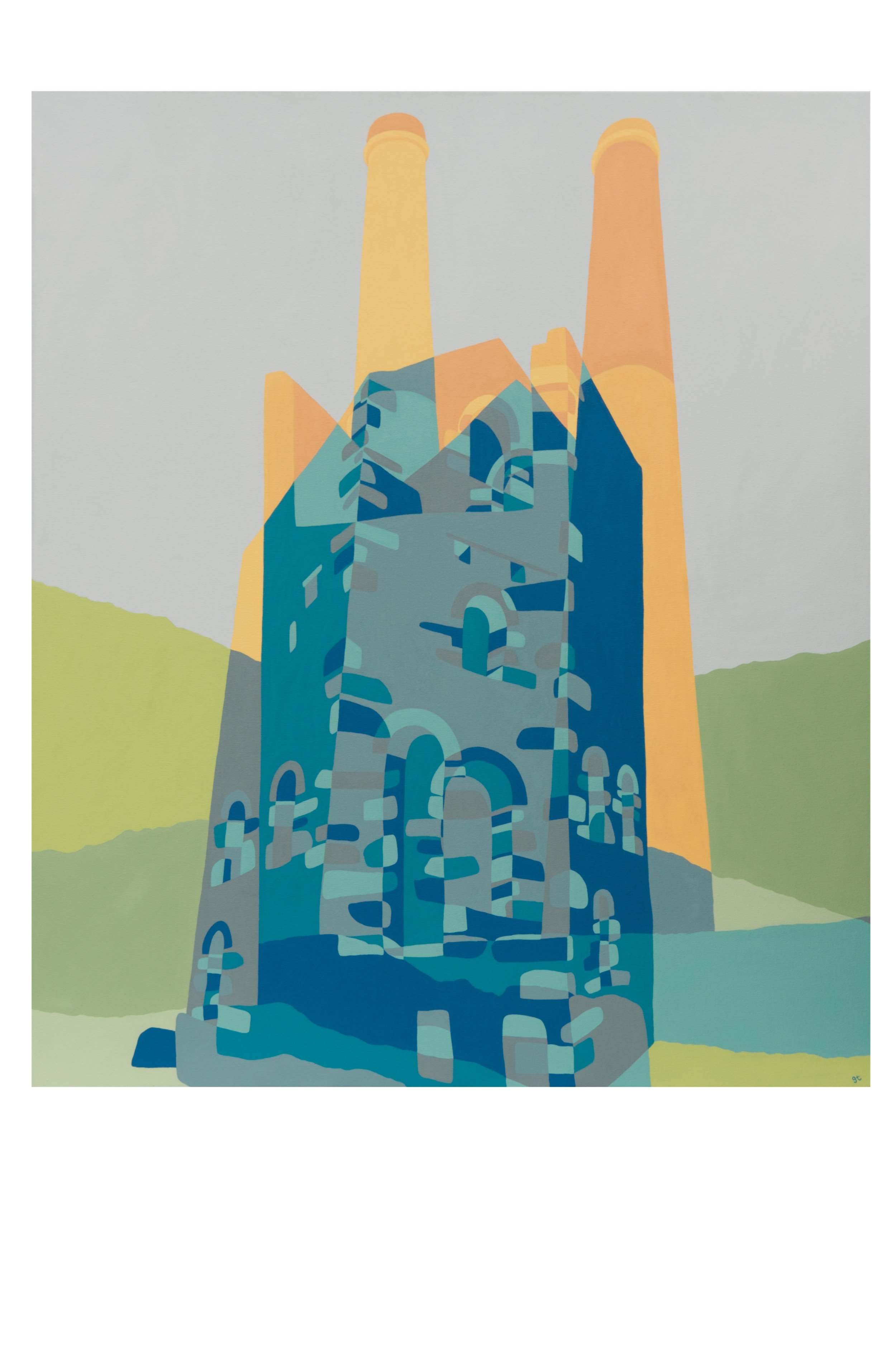 Wheal Coates, Oil on Canvas, 110cm by 130cm, 2023